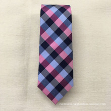 Custom Formal Promotional Silk Plaid Jacquard Men Wholesale Necktie